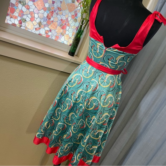 Tatyana Bicycle Print Swing Dress - Picture 3 of 8